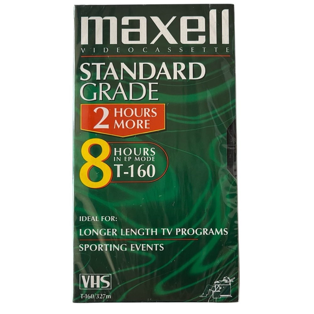 Maxell Standard Grade VHS Tape T-160